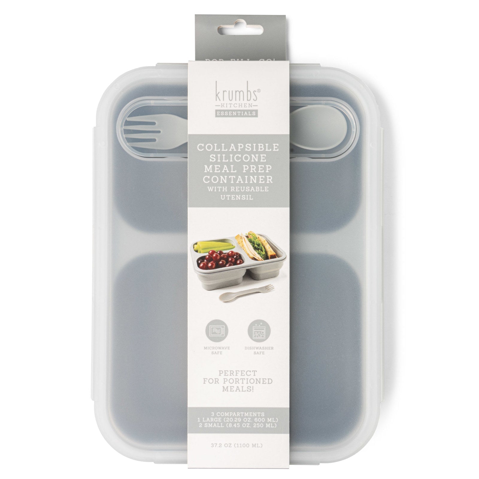 Krumbs Kitchen Collapsible Silicone Meal Prep Container